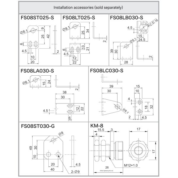 ZTSM8L High Precision Transducer Contact Sensor Contactless Sensor Limit Switch for CNC Machinery and Equipment