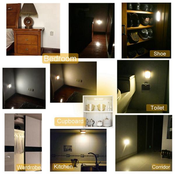Rechargeable Motion Sensor Light,6-LED Stick Anywhere Wireless Smart Motion Activated Closet Light