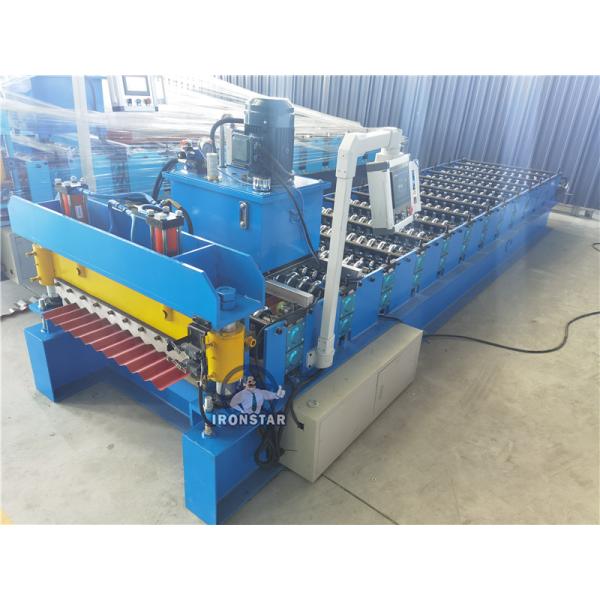 “Power Saving Automatic 836mm PPGI Corrugated Roof Roll Forming Machine Metal Wave Roof Sheet Making Machine PLC Control Power Saving 836mm Corrugated