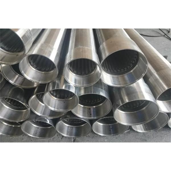 Threaded Wire Wrapped Screens Rust Resistant Electropolished Stainless Steel Pipe