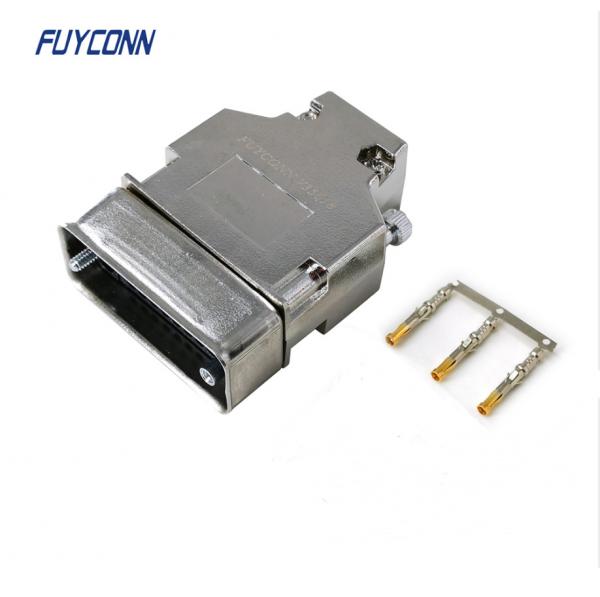 Quality L Shape Plastic Housing 34 Pins Female Crimping V.35 Router Connector with Shield Shell for sale