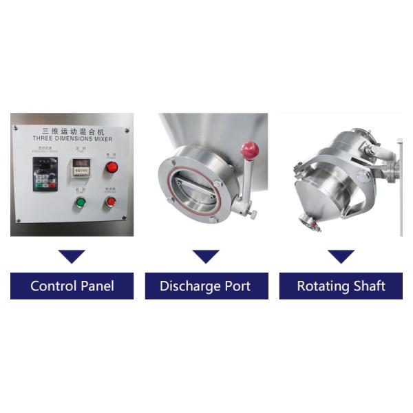 3D Mixer Dry Powder Granules Stainless Steel Silent Mixer
