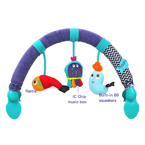 L67cm Spiral Pram Toy Infant Pram Stroller With BB Squeaker