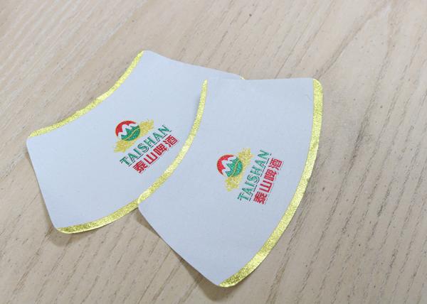 Non Toxic Aluminium Printable Foil Labels Self Adhesive Food Grade Golden Red