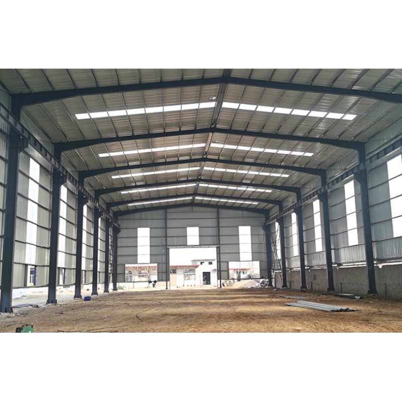 Fireproof Steel Structure Warehouse with 4-12 Meters Height and Customizable Span for Industrial Use