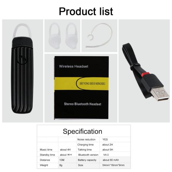 Producentre PDCFF516 Mini wireless headphones BT business earphone hands free with mic Portable type for mobile phone ip
