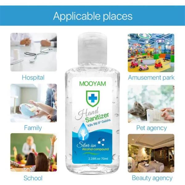Hygiene Disinfection Hand Sanitizer Gel Transparent Color Antiseptic Type