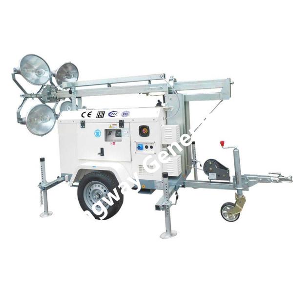 ISO Approval 6m Mechanical Lifting Mobile Light Tower For Court