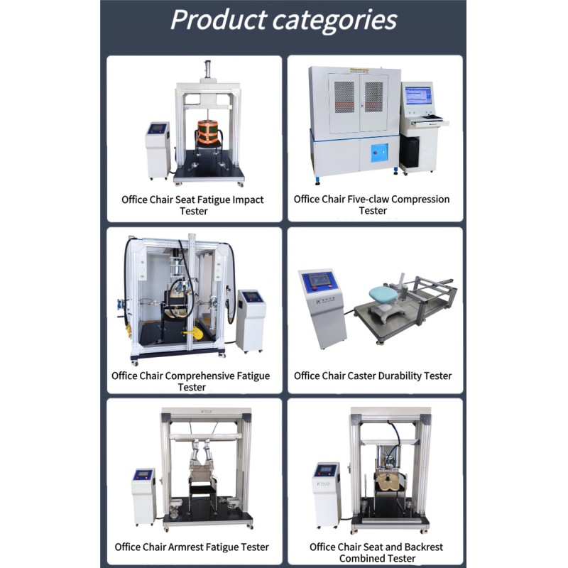 Office Chair Base Compression Tester for Five-Star Leg Strength and Vertical Load Durability Testing