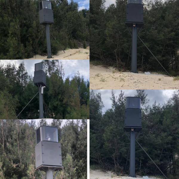 Outdoor projector shell of track mirror protective box