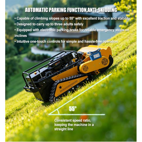 Self Propelled Flail Mower With Adjustable Cutting Height for Home Garden and Park Care Flail Mower