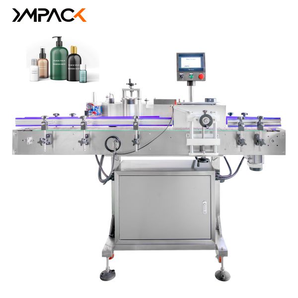 700W 220V Automatic Labeling Machine For Food Cosmetics Bottle Bag