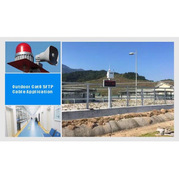Outdoor PVC+PE SFTP CAT6 Cable 1000FT 23AWG Solid Copper High Speed Ethernet Cable