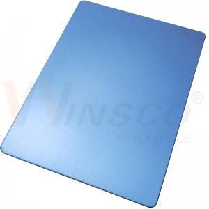 Buy cheap 0.4-3mm Thick Blue Color Matte Inox Metal Sheet 201 Grade 1000mmx2000mm Stainless Steel Plate Hairline No.4 Finish product