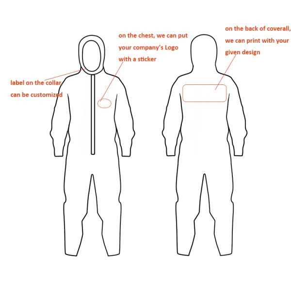 Waterproof Chemical Resistant Safety Protective Clothing Microporous Type 5&6 Disposable Coverall