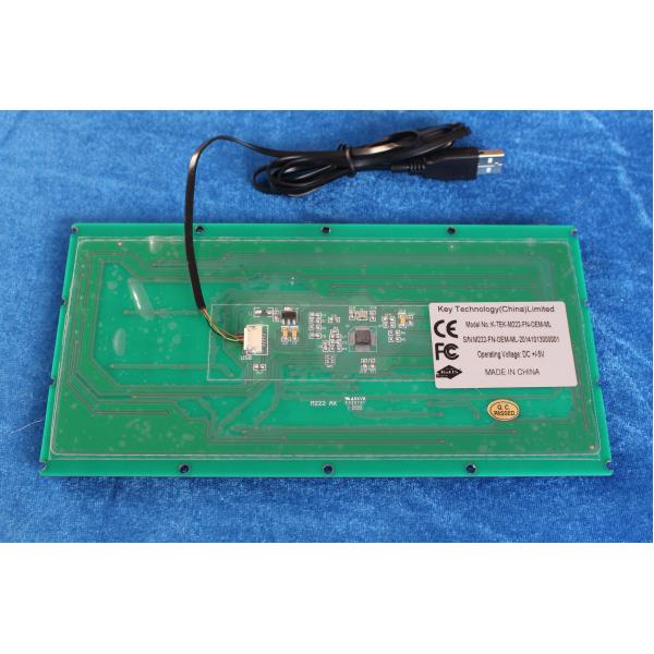 IP65 81 Keys Thin Black Silicone Rubber Keyboard , 222.0mm X 100mm X 9.1mm Size