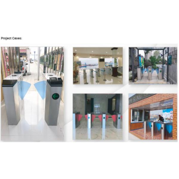 Infrared Sensor Flap Barrier Gate Access Control Turnstile Integarted RFID Card Reader
