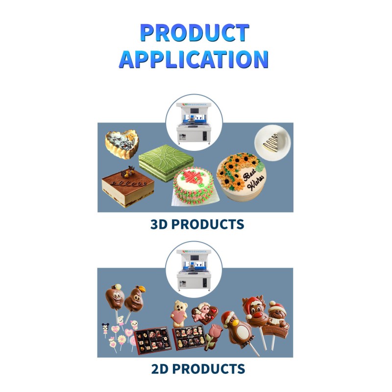 Automatic 4 Colors Dual-station Visual Chocolate Decorating Machine Ice Cream Making Machine