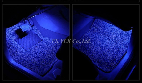 Sound-activated RGB LED strips RGB LED Interior Footwell Lights Strips RGB Atmosphere LED Footwell Lamp Strips