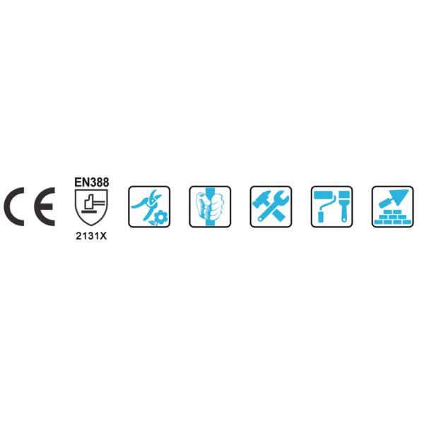 Breathable Elastic Knitting Double Latex Palm Coated Gloves For Garbage Handling