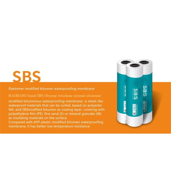 3mm SBS Modified Asphalt Waterproofing Membrane Roll For Parking / Swimming Pool