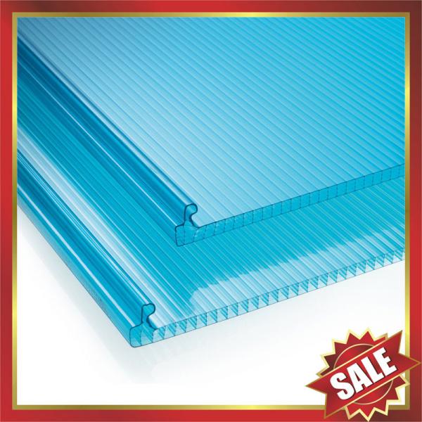 Quality U lock hollow pc sheet,locking structure multi wall sheet,U lock polycarbonate sheet,locking pc sheet for building cover for sale