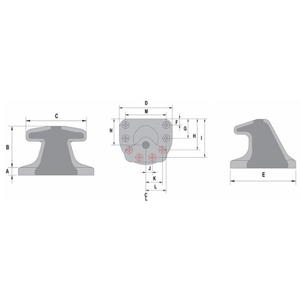 Durable Tee Head Mooring Bollards Marine Cast Iron Qt450 Boat Ship Parts