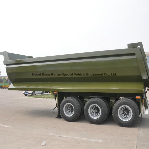 2 axles 3 Axles Hydraulic Rear Dump Semi Trailer 30 ton 60 ton U shape