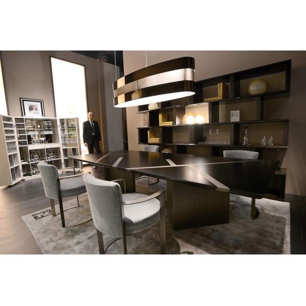 2000mm 29.9" Contemporary Luxury Dining Table , Stainless Steel Mid Century Modern Dining Table