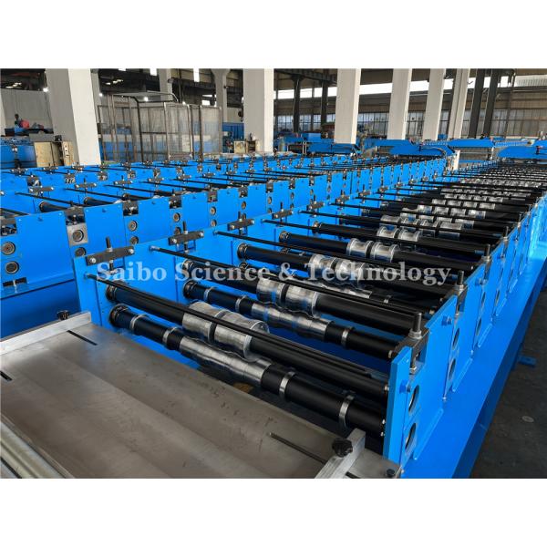 11KW Roofing Panel Roll Forming Machine With Chain Drive Include 6T Hydraulic Decoiler