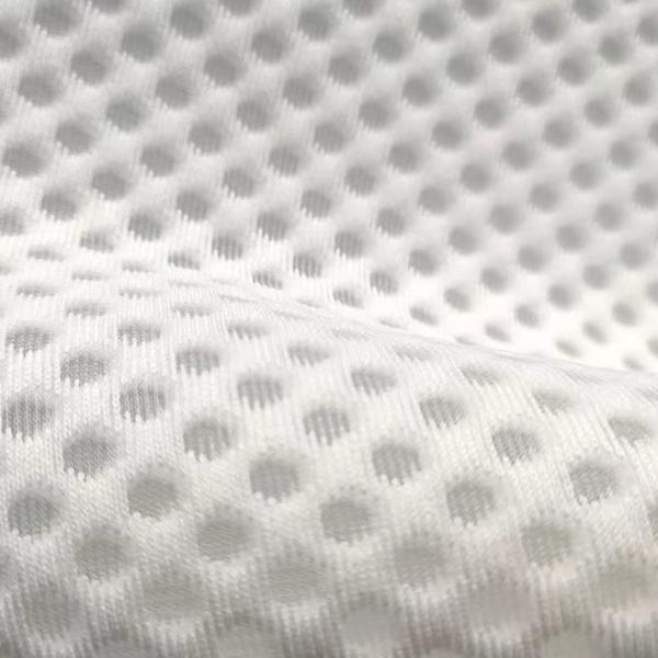 Breathable Airmesh White Polyester Mesh Fabric Recycled Polyester Mesh 430gsm