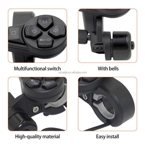 Water Resistant Shock Absorption Combination Switch with Adjustable Handlebar Control for ZT3 Pro/F3/F3 Pro Electric Scooters