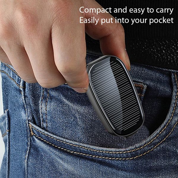 Keychain Solar Cordless Power Bank 1200mAh Portable Charger TWS Earphone Emergency Backup