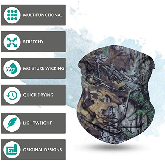 Funny Printed Tubes Folded Face Cover Neck Multifunctional Bandanas