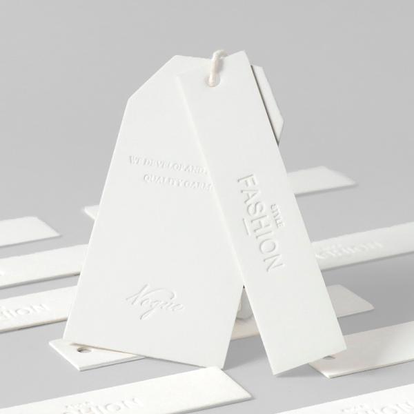 Personalize Design Custom Logo Paper Clothing Garment Hanging String Paper Hang Tag