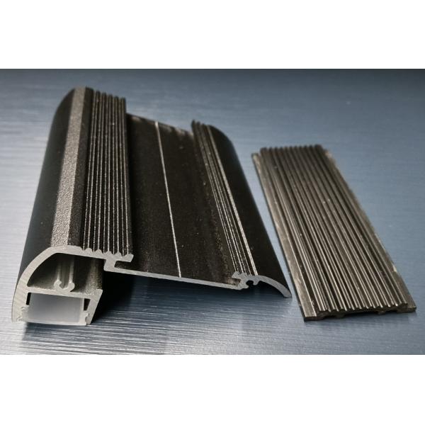 LED Aluminium Extrusion Profiles Strip Lighting Stair Staircase Nosing For Cinema Theatre Step Light