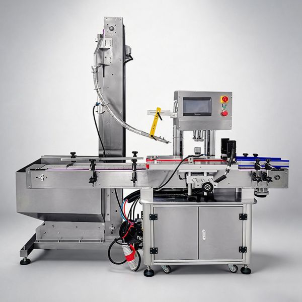 Automatic Inline Capping Machine For Pet Plastic Jar Bucket Water Bottle Filling OEM