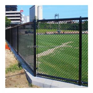 China 8 Ft Galvanized PVC Coated Chain Link Fence Wire Mesh with Barbed Wire Low Carbon Steel on sale