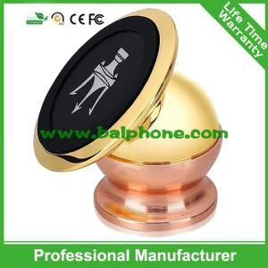 China Gold Metal 360 Degree Rotation Magnetic Car Mount Universal Mobile Phone car holder on sale