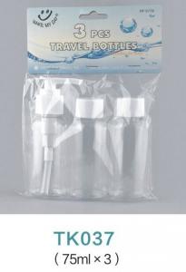 China Hotel amenities plastic containers travel cosmetic bottle set on sale