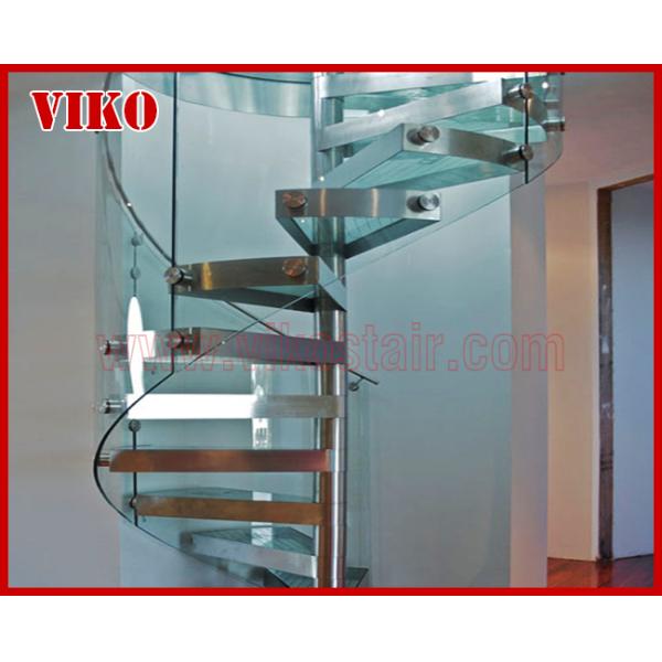 Spiral StaircaseVH43S Tread Tempered glass Aluminum Baluster Glass Handrail 304 Stainless Steel