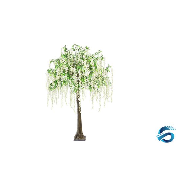 Silk Flower Artificial Wisteria Tree 80 Cm Height For Airport / Restaurant