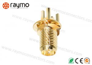 Buy cheap Interconnections 50 Ohm Miniature Circular Connectors , Rf Connector With Gold Plated product