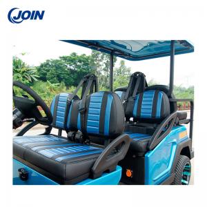 China Buggies Electric Custom Golf Cart Seat Bicolor Black And Blue on sale