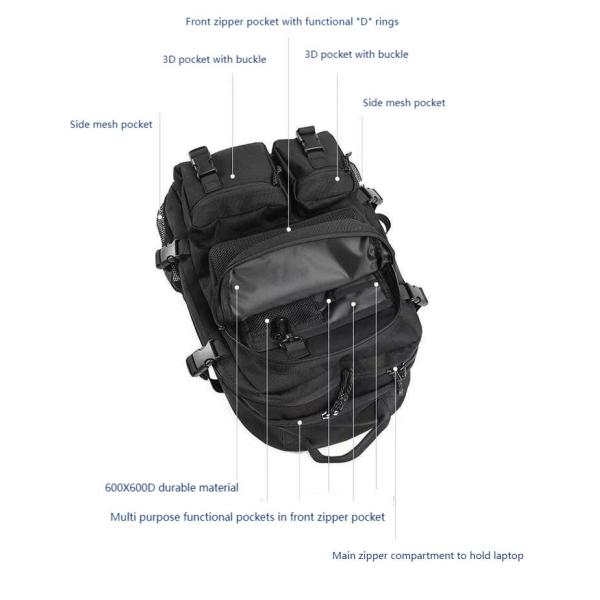Classical Sport Motorcycle Backpack With Multi Storage Pockets And Functional Dividers