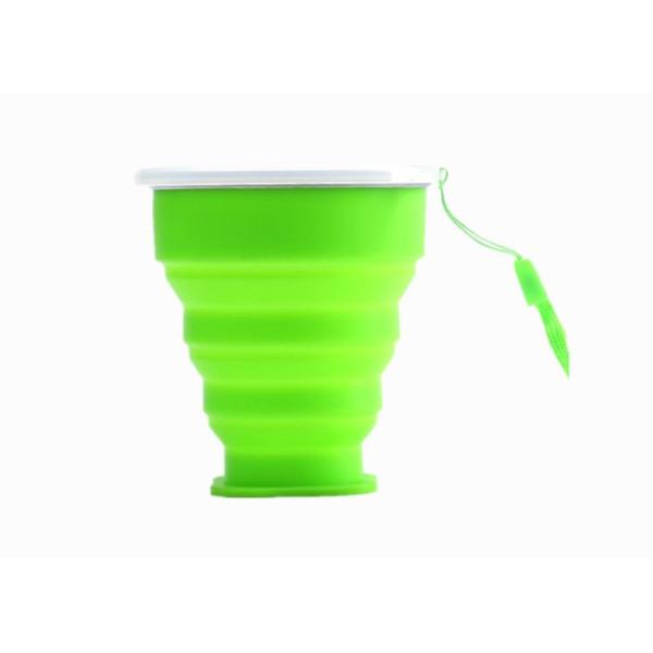Portable Retractable Silicone Drinking Cups 300ml Capacity For Travel