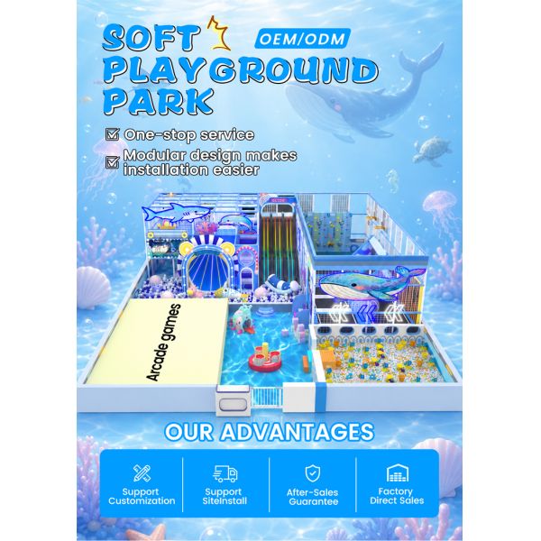 Custom Indoor Playground Equipment 280m² Ocean Theme Park
