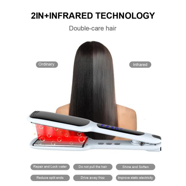 60W Ceramic Infrared Hair Straightener With LCD Screen Display