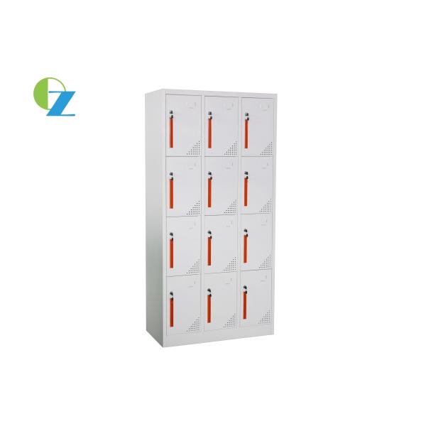 Cold Rolling Steel Office Lockers / Metal Locker Cupboard 12 Door 1850mm Height