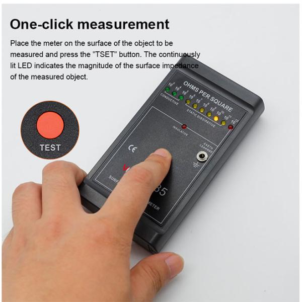 VICTOR 385 Digital Earth Resistance Tester Surface Resistance Meter ASTM Standard